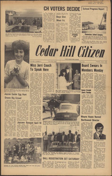 Cedar Hill Citizen (Cedar Hill, Tex.), Vol. 1, No. 31, Ed. 1 Thursday