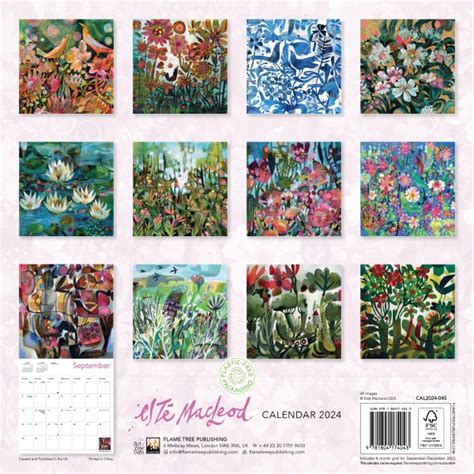 Esté Macleod Wall Calendar 2024 Art Calendar Flame Tree Publishing