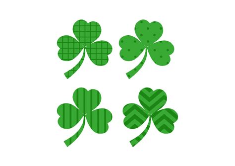 Shamrock Template Four Green Shamrocks Download Printable Pdf