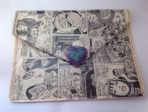 Upcycled Comic Book Clutch Bag By Loubykapow On Etsy 3700 Book