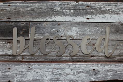 Blessed Sign Rustic Wall Decor Metal Wall Art Blessed Etsy
