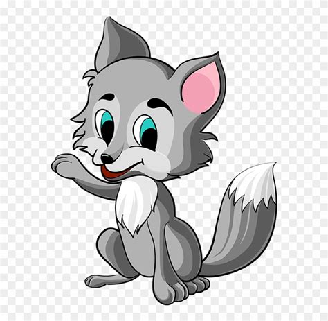 Cute Cartoon Wolf Clip Art