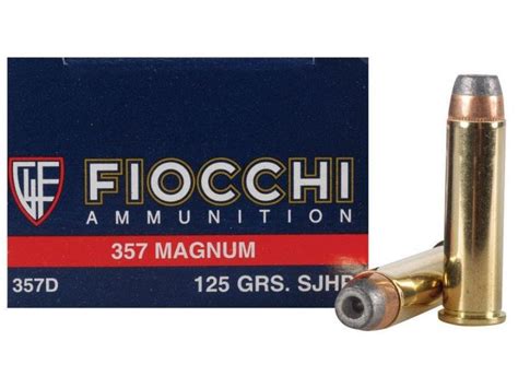 fiocchi shooting dynamics ammunition 357 magnum 125 grain semi jacketed hollow point box of 50