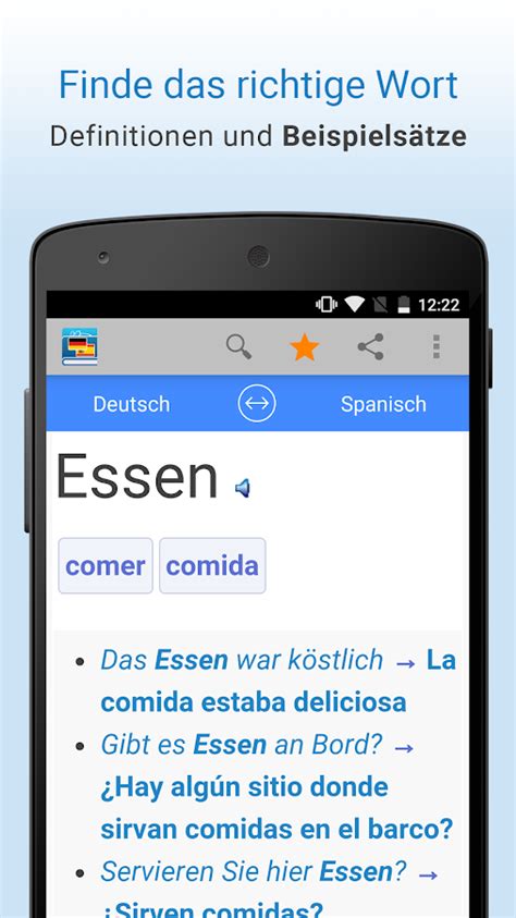 Im unteren bearbeitungsfenster erhalten sie dann den text. Deutsch-Spanisch Übersetzung - Android Apps on Google Play