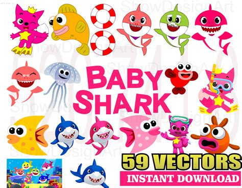 Baby Shark Letters Svg 57 Svg Png Eps Dxf File