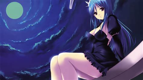 28 Blue Hair Anime Girl Wallpaper Baka Wallpaper