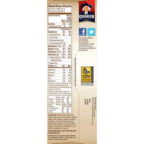 This is recipe for disaster. Quaker Oats Nutrition Facts Gluten Free - Blog Dandk