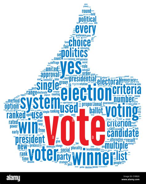 Vote In Presidential Election Concept In Word Tag Cloud On White