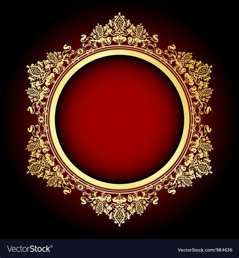 Gold And Red Frame Royalty Free Vector Image Vectorstock