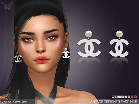 Vintage Pearl Designer Earrings From Giulietta Sims • Sims 4 Downloads