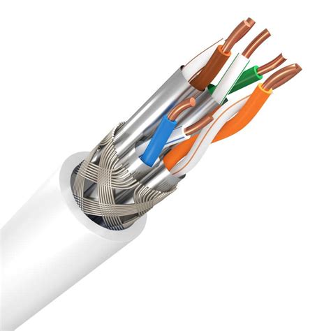 Syston Cable Technology 1000 Ft White 22awg 4 Pair Solid Copper Sftp