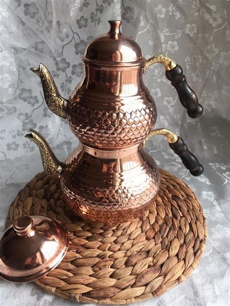 Handcrafted Tea Kettle Turkish Copper Teapot Copper Kettle Etsy Tea