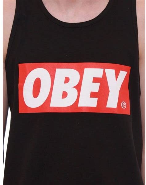 Obey Clothing Bar Logo Vest Black T Shirts From Iconsume Uk