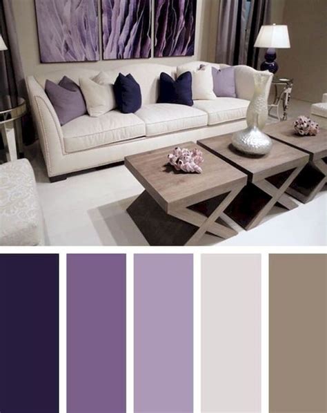 40 Gorgeous Living Room Color Schemes Ideas 1 Purple Living Room