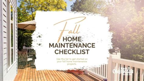 Fall Home Maintenance Checklist 2020 Pdf Free Download