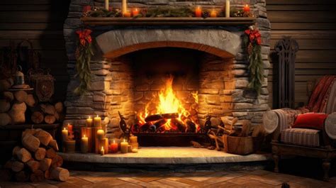 Premium Photo Warmth Fireplace Cozy