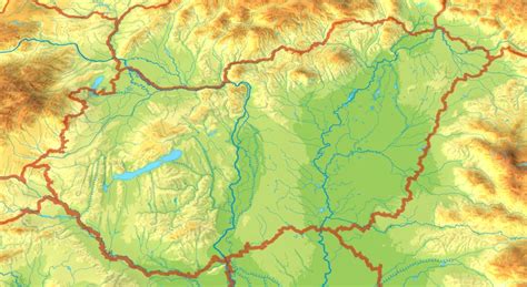 Topographic Map Of Hungary 3d Scene Mozaik Digital Education And