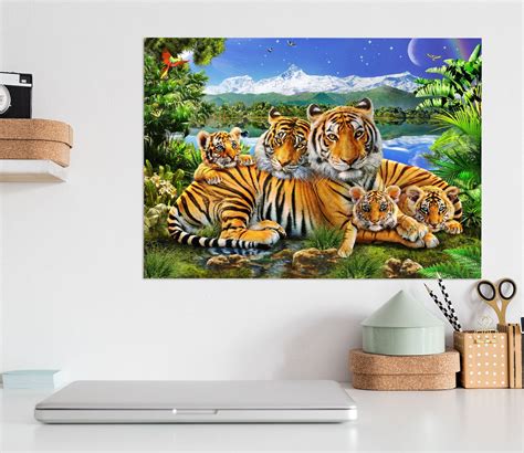 3d Loving Tigers 020 Adrian Chesterman Wall Sticker Aj Wallpaper