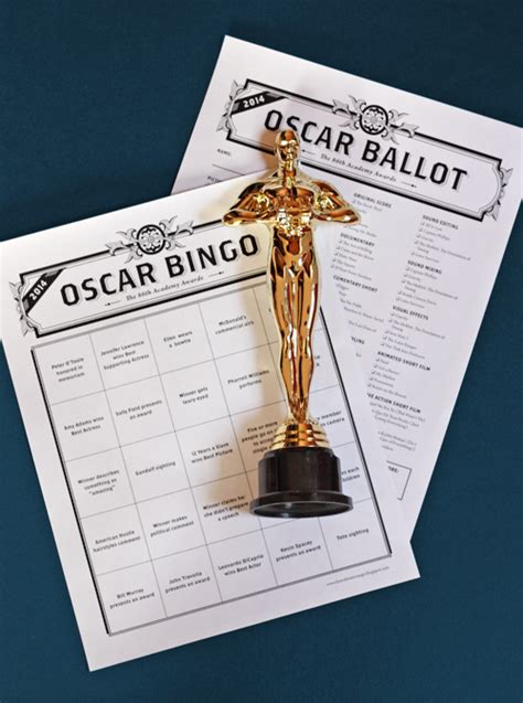 2014 Printable Oscar Bingo And Ballot How About Orange