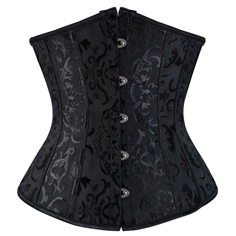 Printed Plus Size Fitted Corset Black 4r60857614 Womens Clothing