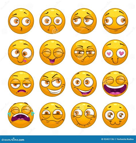 Cartoon Yellow 3d Smiley Face Vector Character Creation Constructor