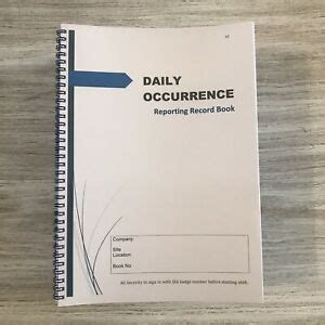 This article explores its continued relevance today and. DAILY OCCURRENCE INCIDENT REPORT A4 BOOK SECURITY 120 ...