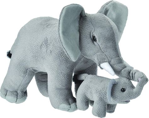 Wild Republic 19396 Mom And Baby Elephant Stuffed Animal Plush Toy