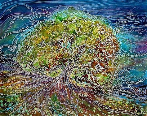 Tree Of Life Batik Iv Marcia Baldwin Painting Abstract Tree Of Life