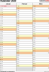 Hier erhältst du einen farbigen monatskalender im a4 format als pdf download zum selber ausdrucken. Kalender 2020 Word zum Ausdrucken: 17 Vorlagen (kostenlos)