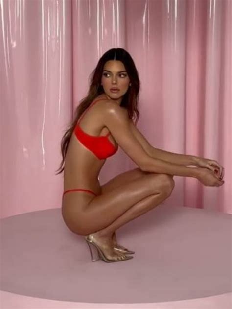Kendall Jenner Poses In Red Lingerie For Skims Valentines Day Collection Au