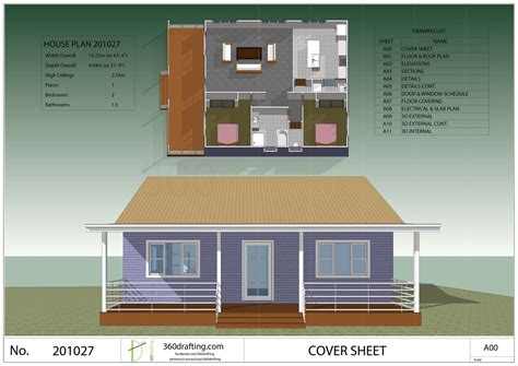 House Plan 201027tiny House 2 Bedrooms 15 Bathrooms Pdf Etsy