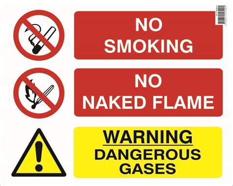 Prohibition No Smoking No Naked Flames Sign Prohibition Sign Hazard