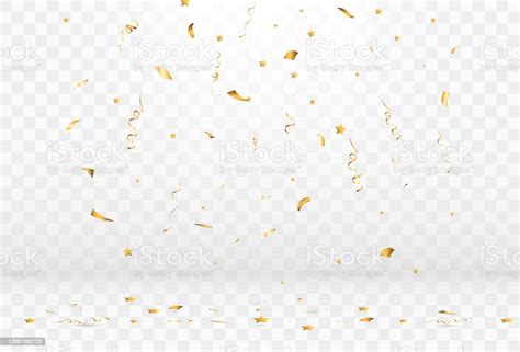 Illustration Of Falling Confetti On A Transparent Background Stock