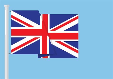 Bandera del reino unido con copyspace | Vector Premium