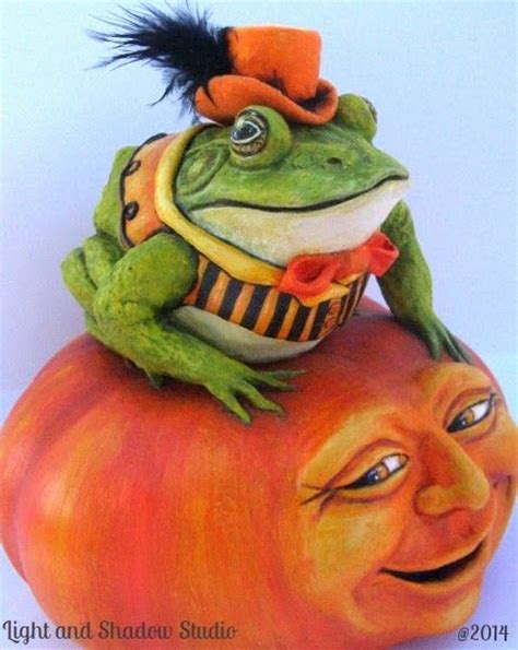 160 Best Frog Halloween Images On Pinterest Frogs Figurine And