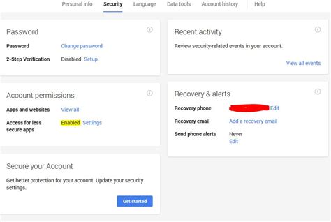 Click the security menu item on left, then scroll down on right and click the turn on access(not recommended) link under the less secure app access section in right. Send database mail from SQL Server with Gmail - Tomas Lind