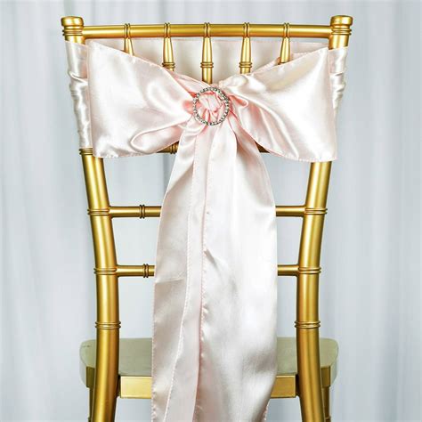 Efavormart 5 Pcs Satin Chair Sashes Tie Bows For Wedding Events Banquet