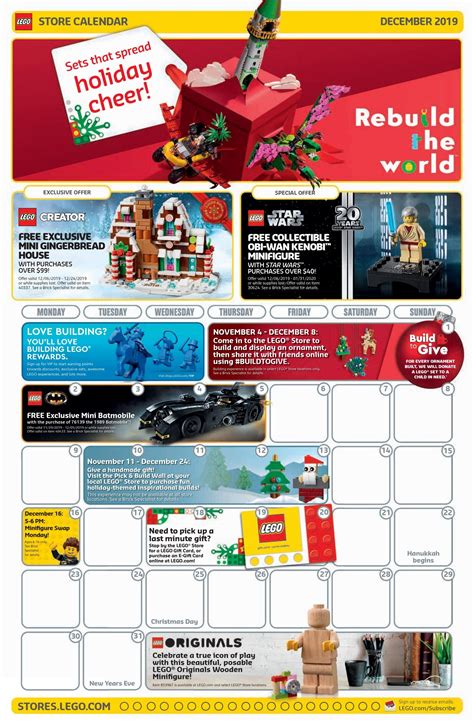 Free printable march 2021 calendar. Shop at Home calendar and offers - December 2019 - LEGO ...