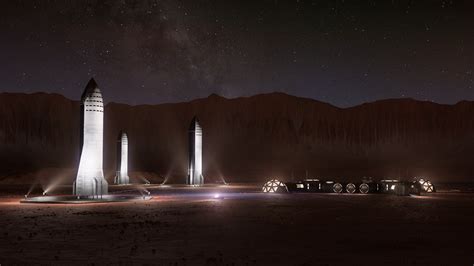 Spacex Starships At Mars Base Alpha By Konstantin Ermolaev Human Mars
