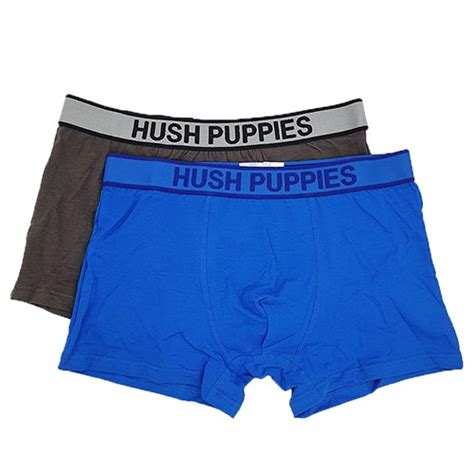 Hush Puppies 2pcs Men Boxer Briefs Cotton Elastane 039302 Shopee