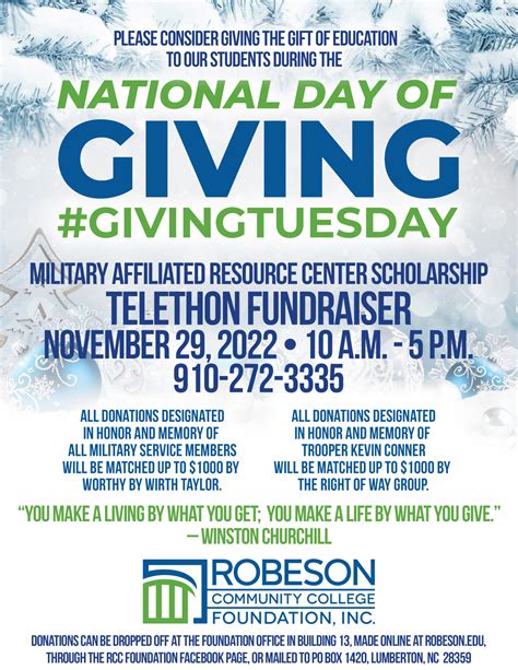 Rcc Foundation Plans National Day Of Giving Telethon Nov 29 Robeson