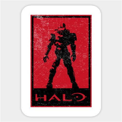Halo Master Chief Poster Halo Sticker Teepublic Au