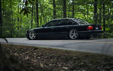 Download Wallpapers E38 Bmw 7 Series 4k Stance 740il Tuning Road