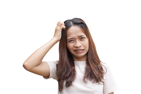 Free Asian Woman Having Itchy Head From Dandruff 20951937 Png With