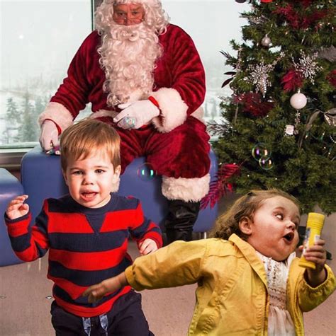 Psbattle Little Boy Running From Santa Rphotoshopbattles