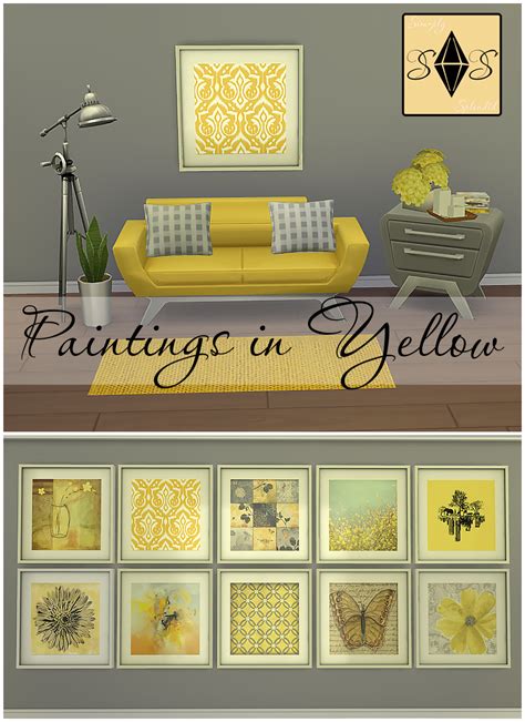My Sims 4 Blog Yellow Paintings By Simplysplendid
