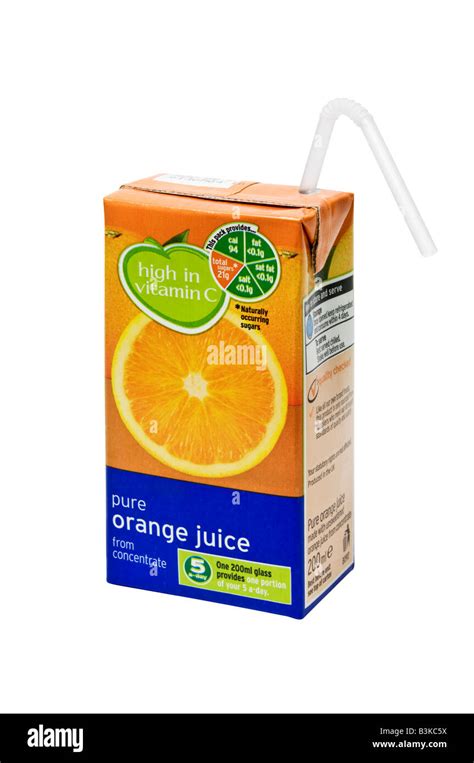 Small Orange Juice Drink Carton Box Stock Photo 19480998 Alamy