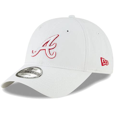 Mens New Era White Atlanta Braves Core Pop 49forty Fitted Hat In 2020