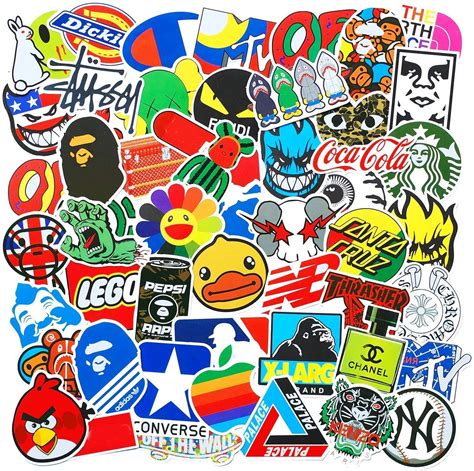 Mozoltov Fashion Brand Cool Grafiti Stickers 100 Count Stickers