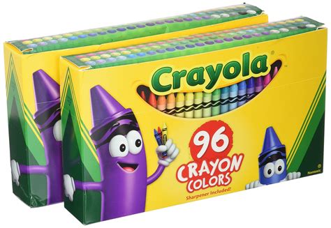 Crayola 96 Count Crayon Box Pack Of 2 Huge Assortment Arts And Crafts